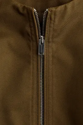 Veste sans manches en twill - Olive doré foncé — photo 4