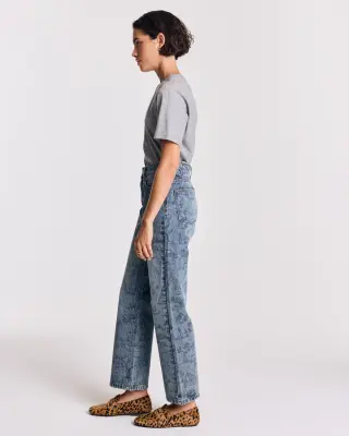 Jean Leonard imprimé Toile de jeu bleu vintage — photo 5