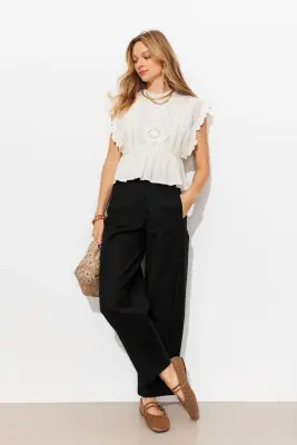 Pantalon barrel chic Femme — photo 3