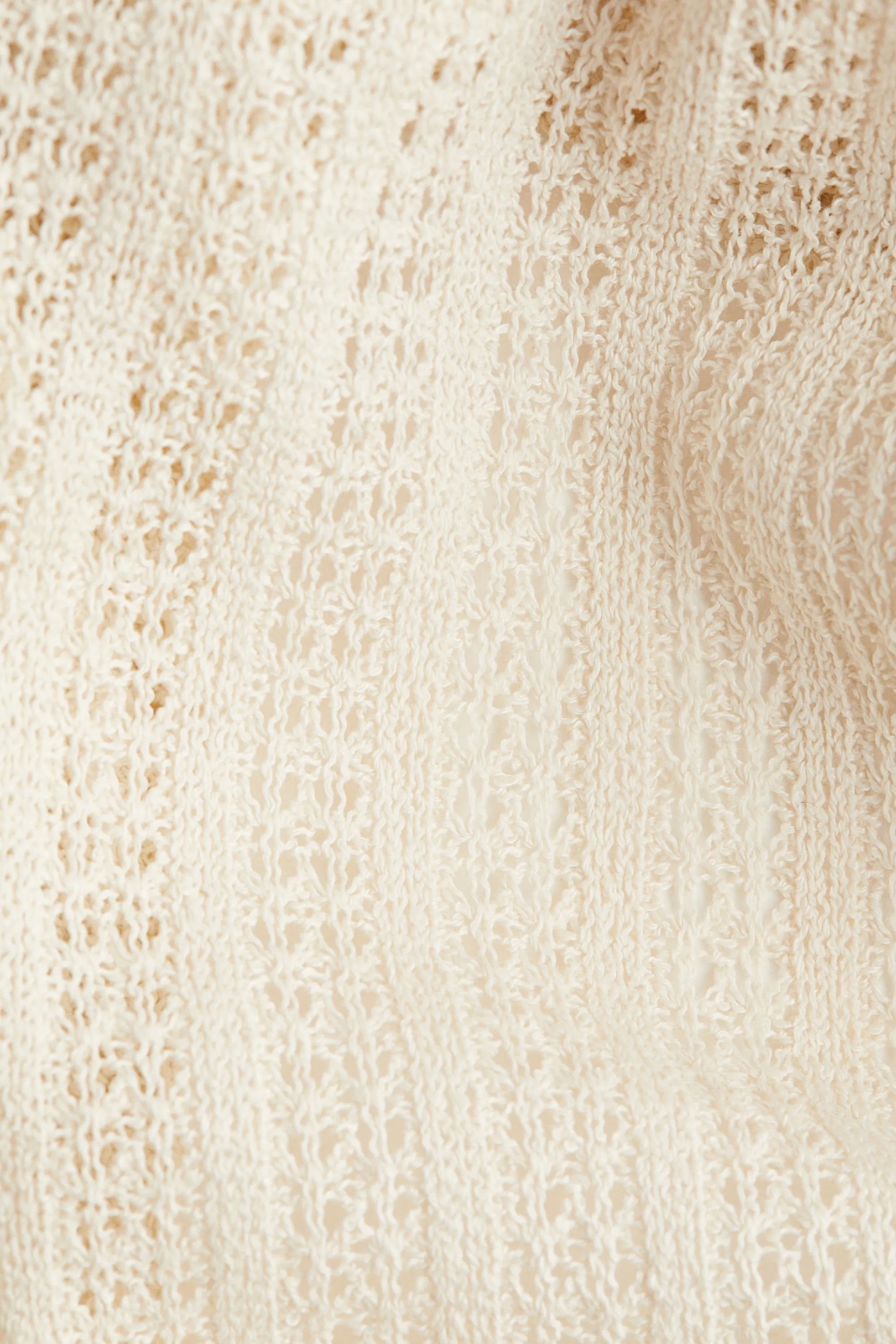 Pantalon en maille avec cordon de serrage - Beige clair