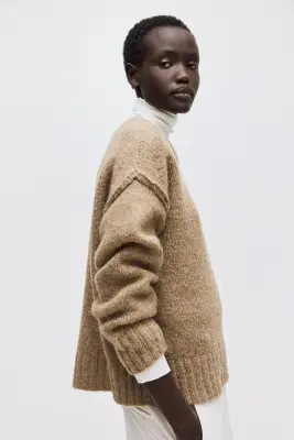 Pull oversize - Beige chiné — photo 1