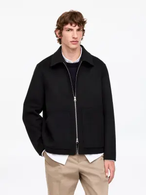 Veste en laine mélangée double face - Noir — photo 1