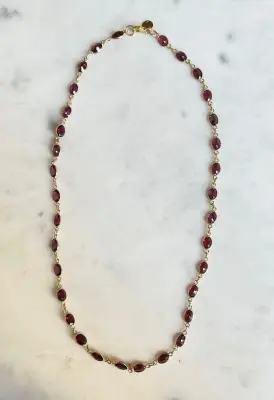 Nouveau ! ROOM SERVICE JEWELRY Collier Sparks Grenat — photo 2