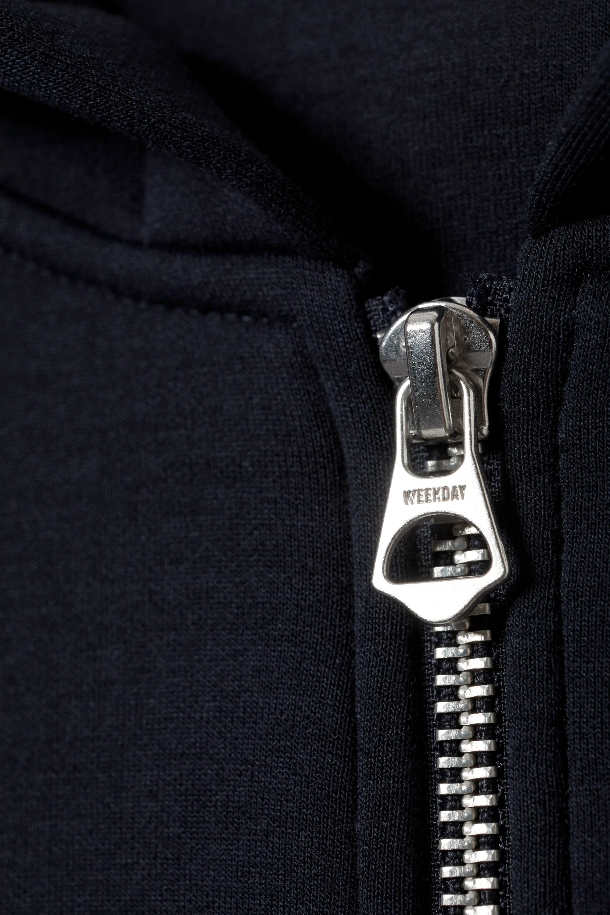 Sweat à capuche zippé en scuba Simon - Bleu foncé