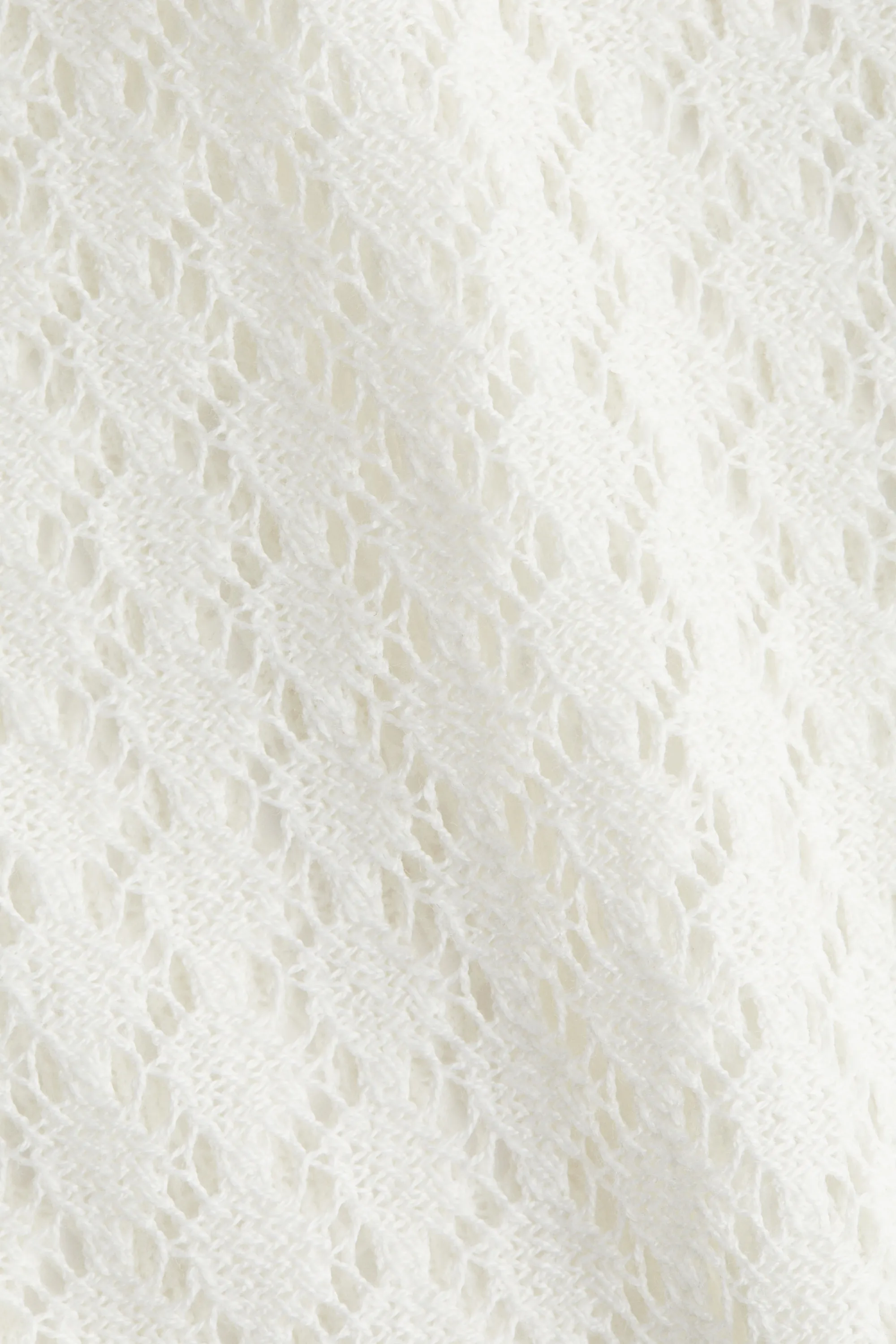 Top en maille pointelle - Blanc
