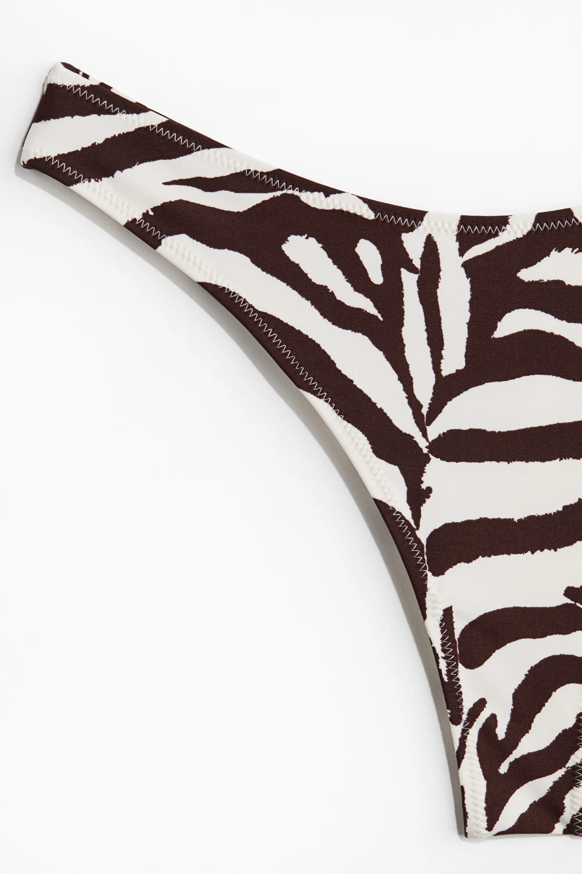 Bas de maillot Brazilian - Crème/motif zébré