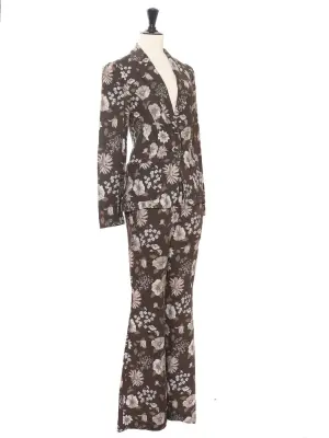 Tailleur veste pantalon par PHOEBE PHILO imprimé fleuri défilé été 2002 Prix boutique 2000€ Taille 36 — photo 3
