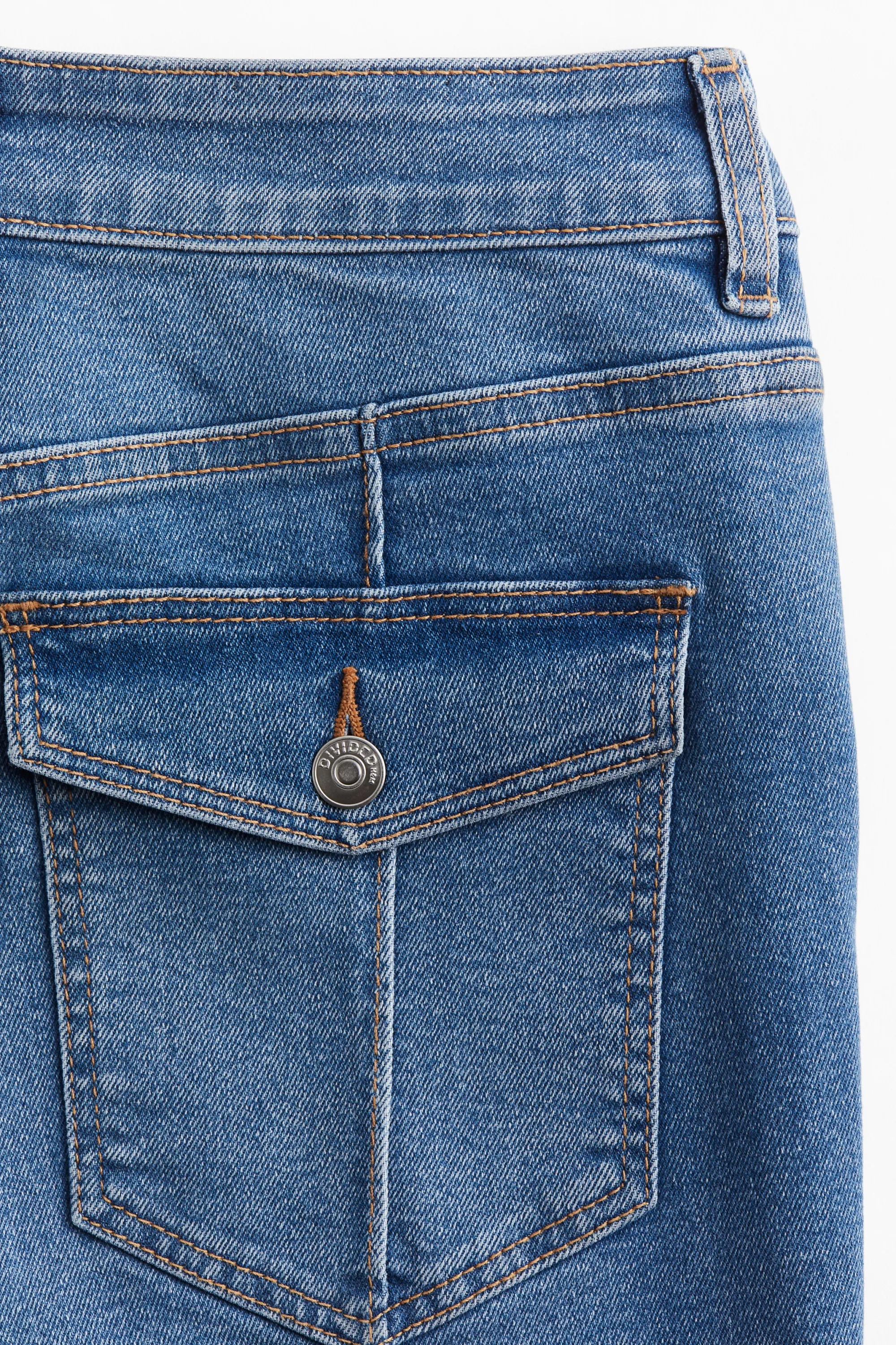 Flared High Jeans - Bleu denim clair