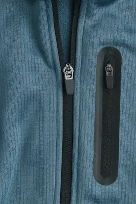 Veste de sport chaude avec capuche ThermoMove™ - Turquoise foncé — photo 4