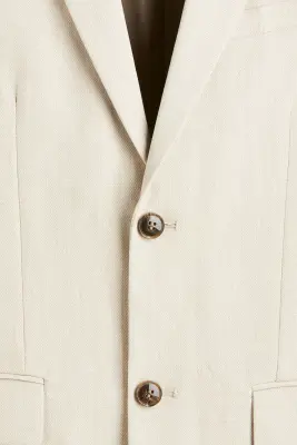 Veste Slim Fit à fermeture droite - Beige — photo 5