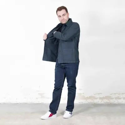 Veste Workwear en Moleskine en Coton Bio 4M/5 - Graphite — photo 3