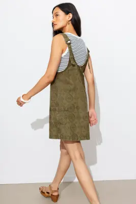 Robe salopette brodée — photo 4
