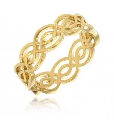 Bague plaque or ajouree 22159-58