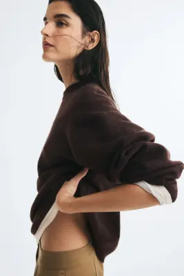 Pull - Marron foncé — photo 3