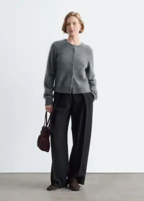 Cardigan en cachemire brossé - Gris — photo 1