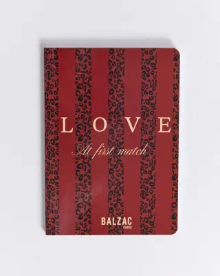 Carnet A5 rayures rouges et léopard Love — photo 1