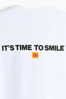 T-shirt Loose Fit - Blanc/Kodak — photo 3
