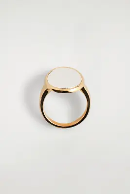 BAGUE CHEVALIÈRE BICOLORE - DORÉ / ARGENTÉ — photo 1