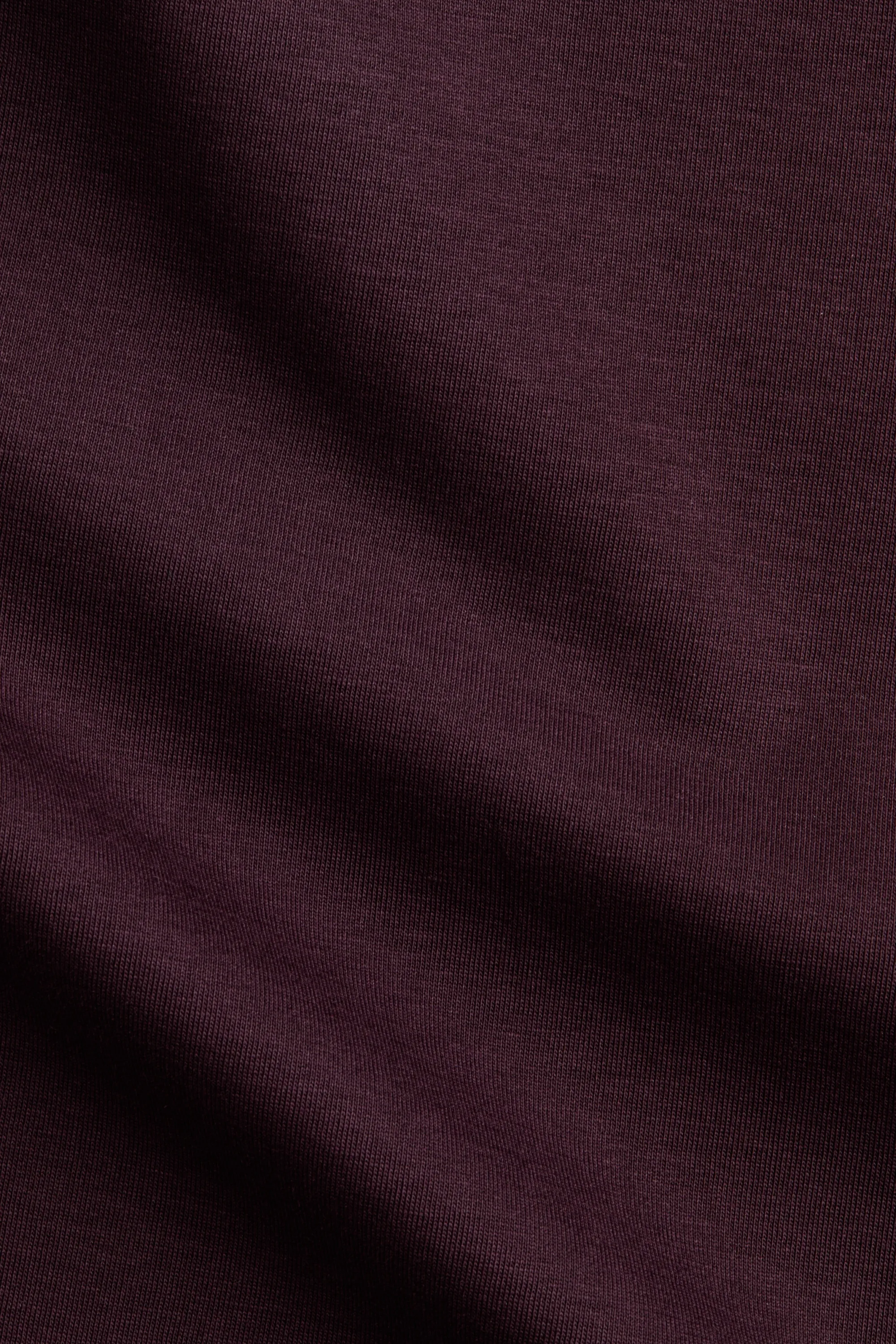 T-shirt en coton interlock - Rouge prune
