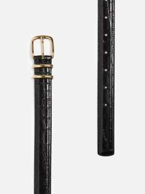 Ceinture en cuir - Noir — photo 2