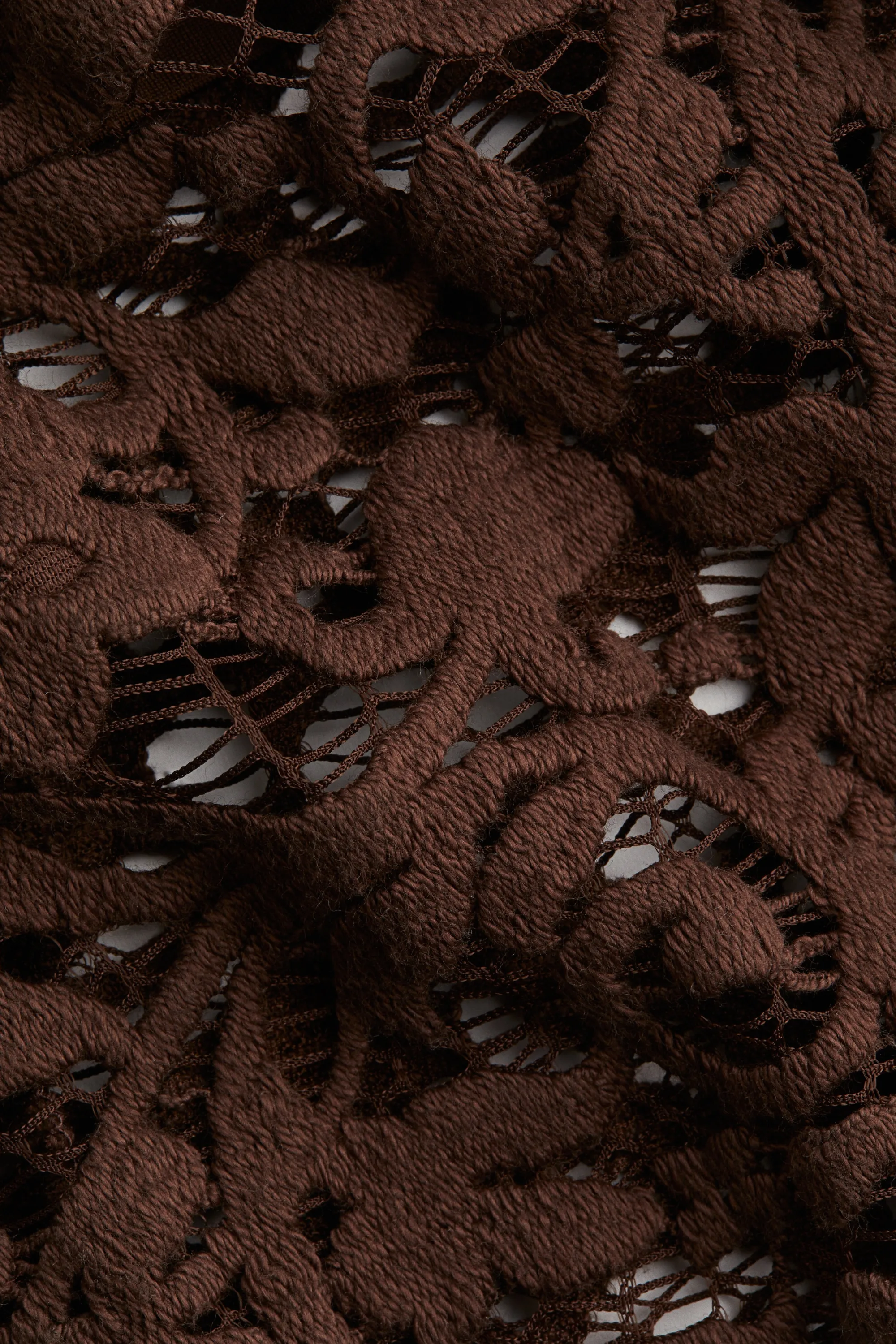 Jupe en dentelle - Marron foncé