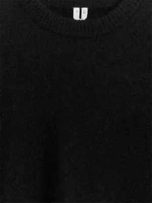 Pull en mélange de laine et d'alpaga - Noir — photo 4