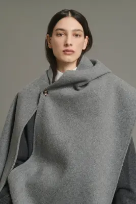 CAPE LISETTE GRIS CLAIR — photo 3