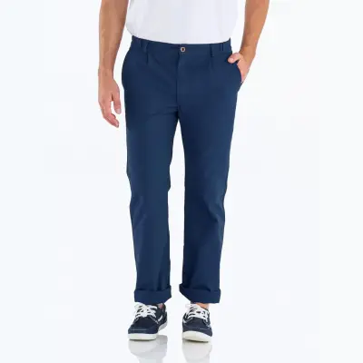 Pornichet, Le vrai pantalon du marin breton en coton bio - Toile Marine — photo 1