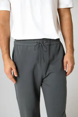 Pantalon Gris Foncé en Lyocel, Tencel / Coton Organique — photo 4