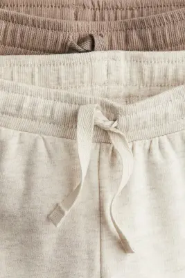 Lot de 2 pantalons jogger - Beige foncé/écru chiné — photo 3