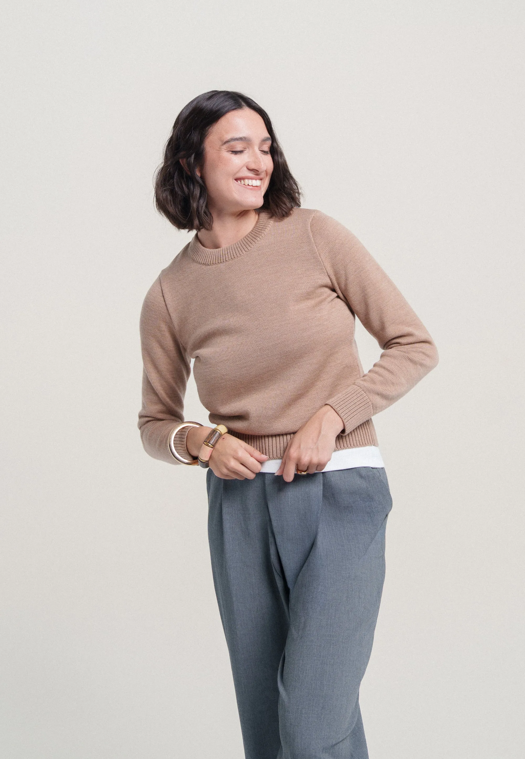 Le pull classique - Camel clair