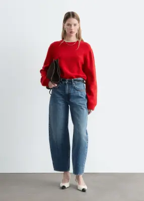 Pull en cachemire mélangé - Rouge — photo 1