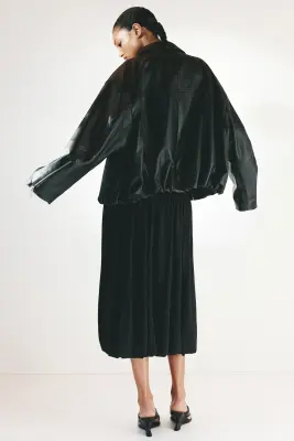 Veste en cuir - Noir — photo 4