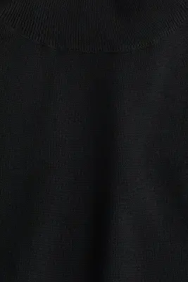 Top col roulé en maille fine - Noir — photo 3