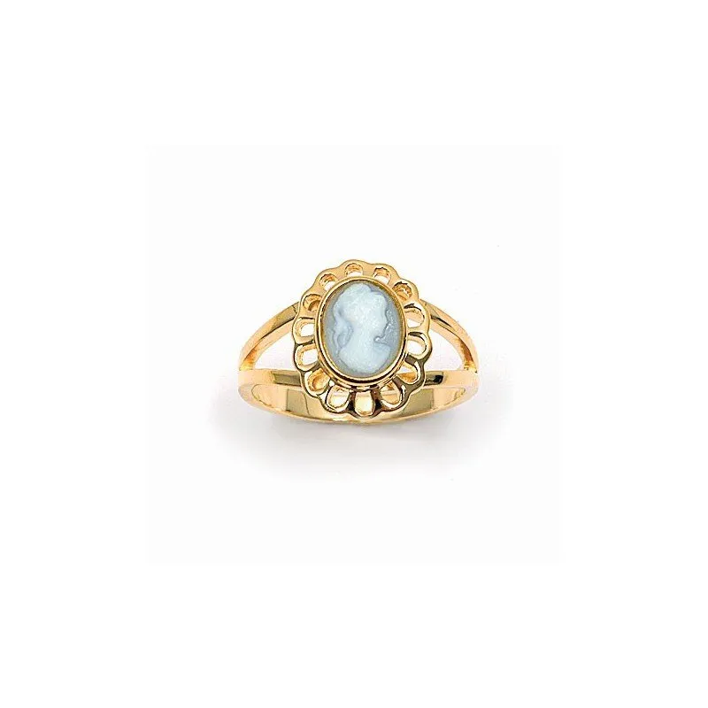 Bague camee bleue t56 5214por-56