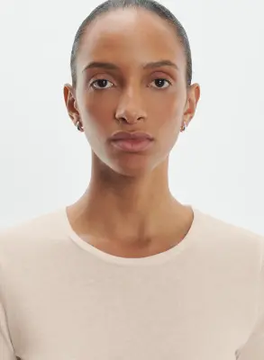 T-shirt en coton organique et cachemire — photo 3