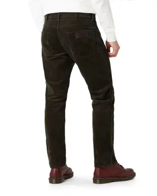 WRANGLER PANTALON VELOURS GREENSBORO Kaki — photo 3