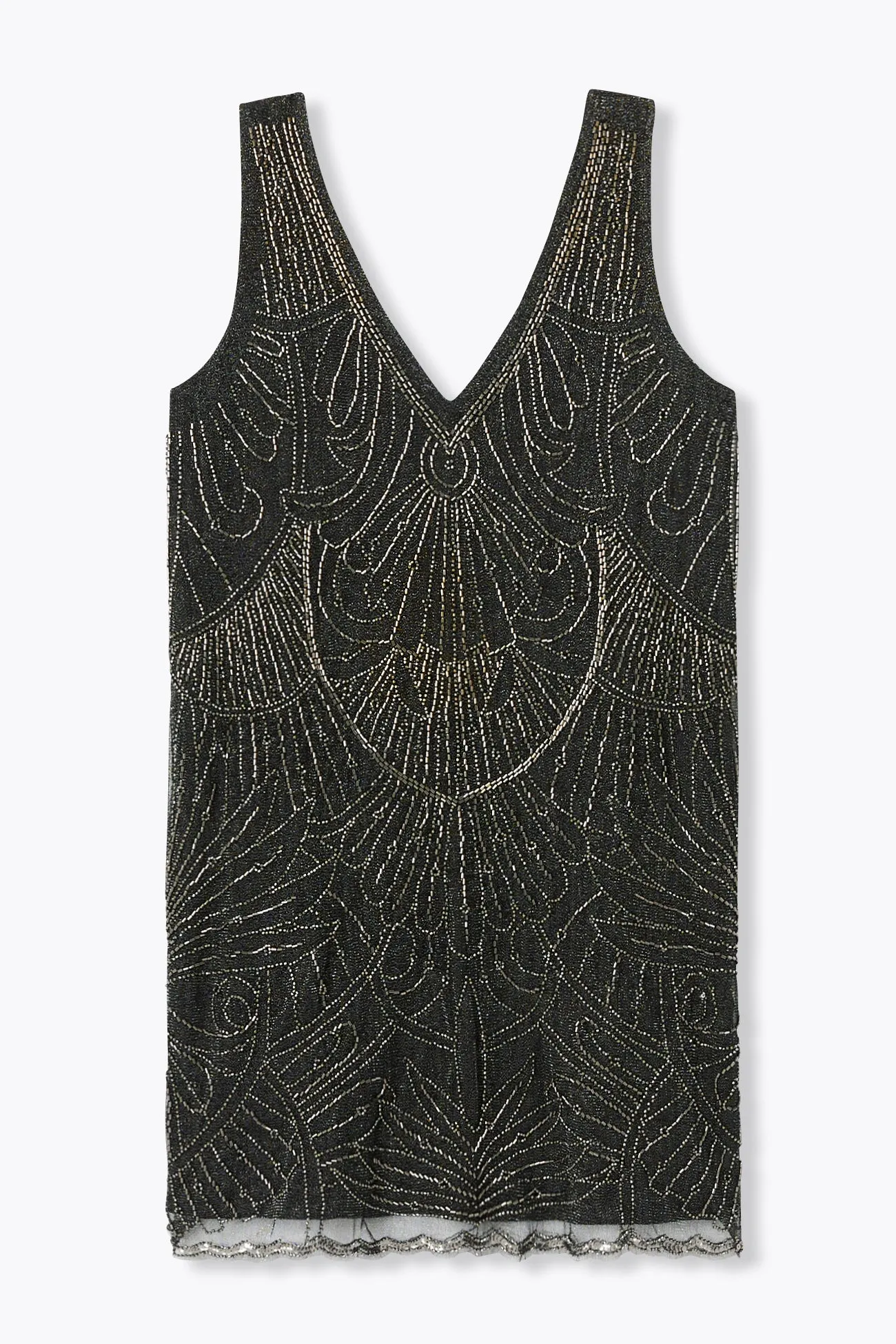 Robe courte perlée Femme