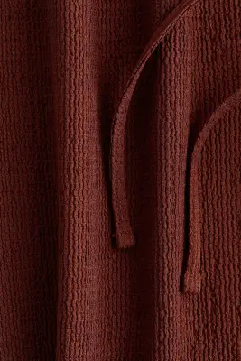 Pantalon texturé avec cordon de serrage - Brun rouille — photo 5