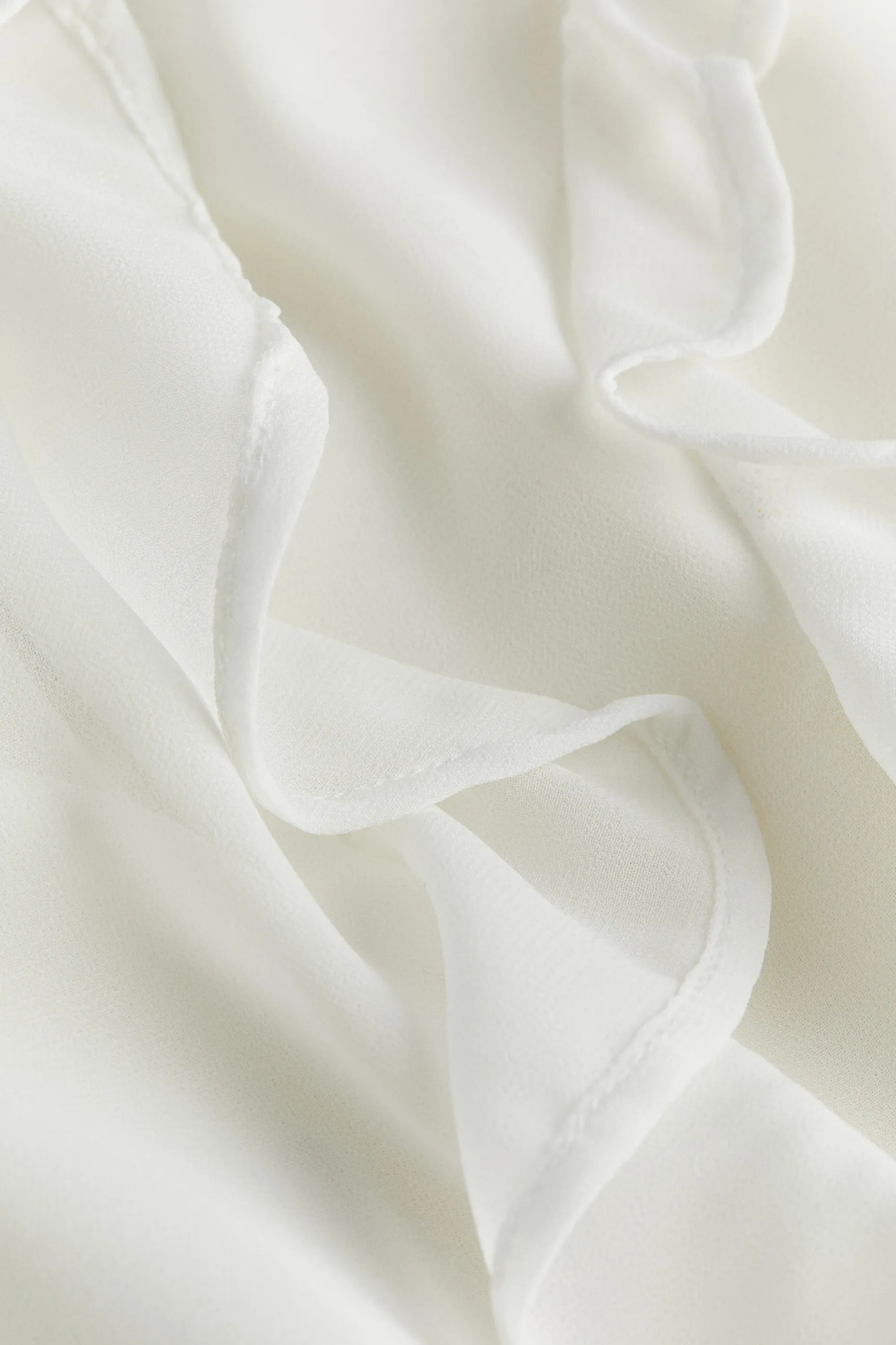 Robe volantée en mousseline - Blanc