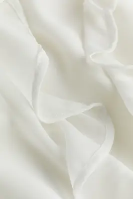 Robe volantée en mousseline - Blanc — photo 1