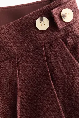 Pantalon chic en lin - Marron foncé — photo 4