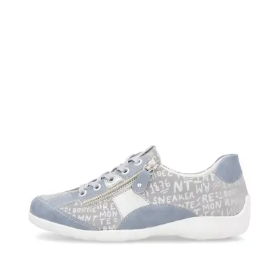 Baskets Remonte R3403-14 Bleu Ciel - Cuir Lacets Grande Pointure Femme — photo 2