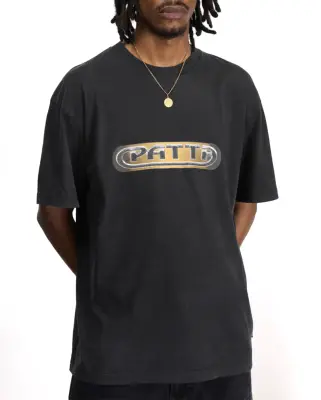 Gilded Acid Washed T-Shirt Black — photo 2