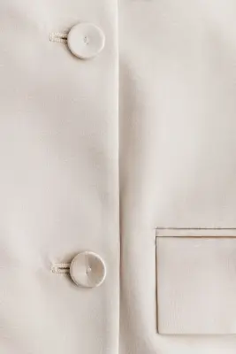 Robe blazer à fermeture croisée - Beige clair — photo 4