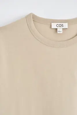T-SHIRT EN COTON BROSSÉ - SABLE — photo 5