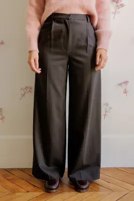 Pantalon Lucy - rayé chocolat — photo 5