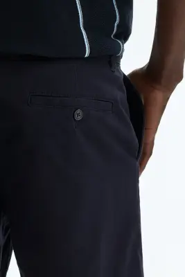 Short chino Regular Fit en coton - Bleu marine — photo 2