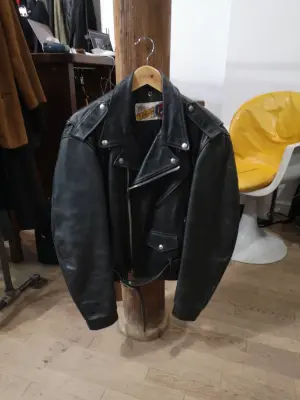 Veste en cuir noir Perfecto Schott — photo 1