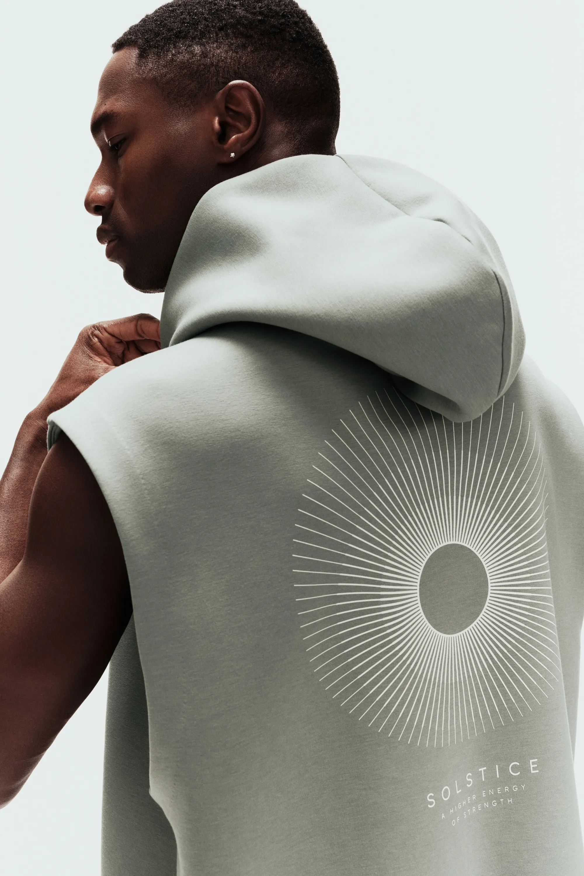 Hoodie de sport sans manches DryMove™ - Vert ancien/Solstice